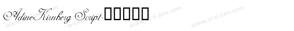 AdineKirnberg Script字体转换